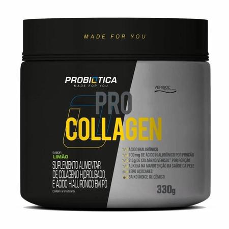 Imagem de Pro collagen 330g em Pó Limão Probiótica Saúde para a Pele