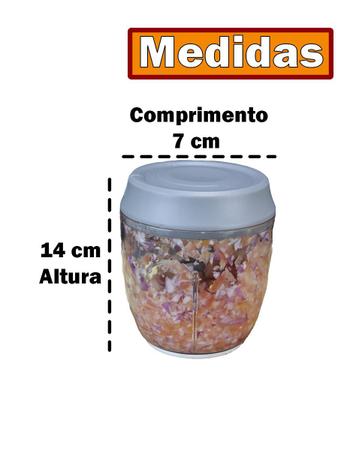 Imagem de Processador Cortador Picador De Alimentos Legumes Semiautomático profissional Frutas Cozinha cebola Cinza Manual