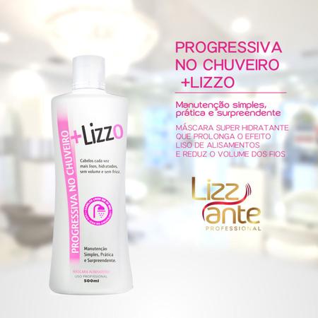 Imagem de Progressiva no Chuveiro 500ml Alinhamento Antifrizz Hidratação Brilho Redução de Volume Lizz ante Pro