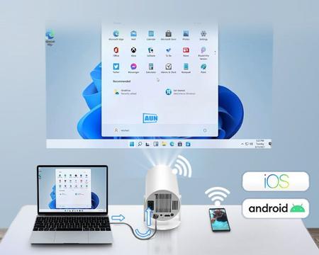 Imagem de Projetor Data Show Android Smart Portátil Wifi Bluetooth USB