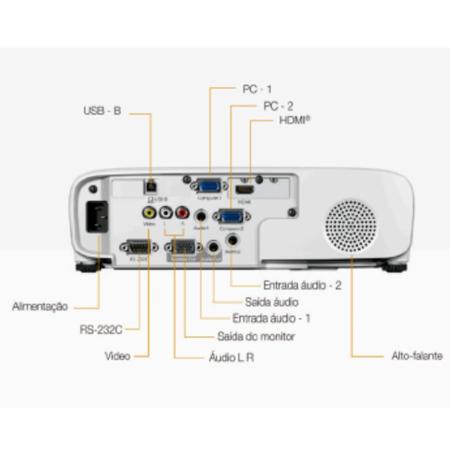 Imagem de Projetor Epson Powerlite E20 3400 Lumens 3lcd Xga Hdmi