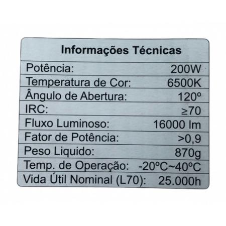 Imagem de Projetor led aluminio 200w 6500k ip65 com placa solar galaxy