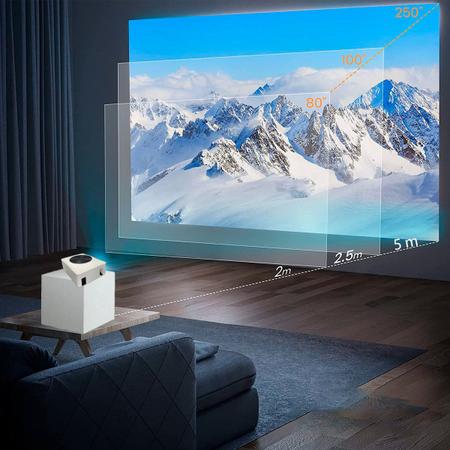 Imagem de Projetor Portátil Retroprojetor Wifi HDMI Espelhamento Tela Cinema em Casa