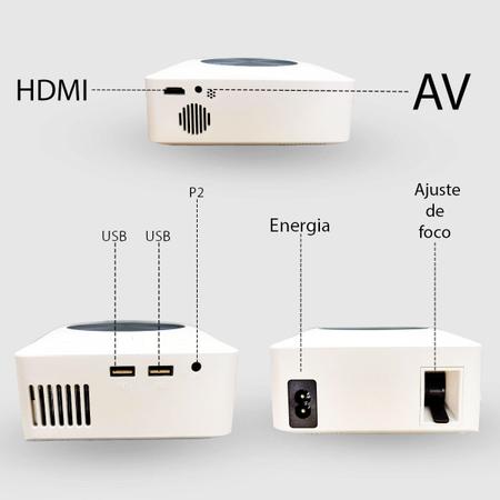Imagem de Projetor Portátil Retroprojetor Wifi HDMI Espelhamento Tela Cinema em Casa
