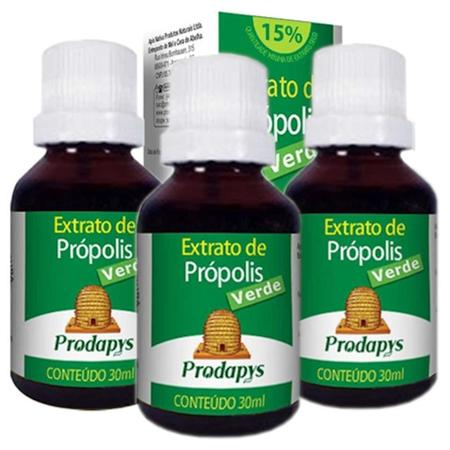 Própolis Verde Extrato 30ml Kit com 3 - Prodapys Imagem de Própolis Verde Extrato 30ml Kit com 3