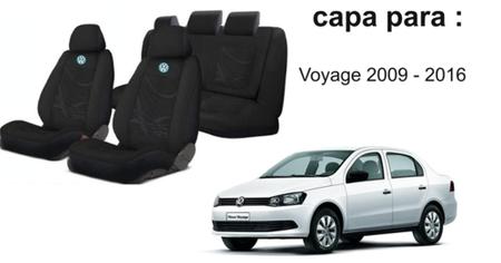 Proteção Total: Capas de Tecido para Bancos Voyage 2009-2016 + Volante e Chaveiro VW - Aero Print Imagem de Proteção Total: Capas de Tecido para Bancos Voyage 2009-2016 + Volante e Chaveiro VW