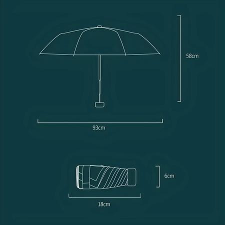 Imagem de Proteção Uv Mini Guarda-sol Dobrável Bolso Rainshade Vinil Guarda-sol Cápsula