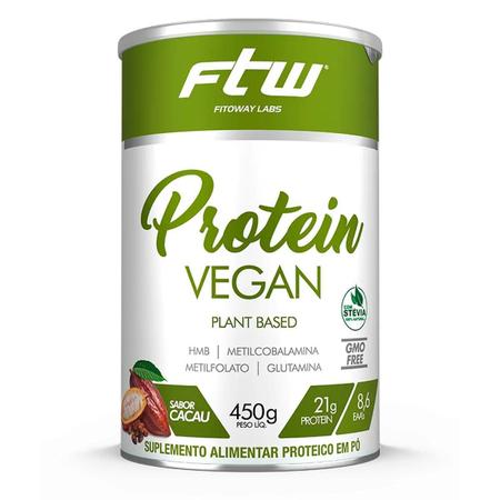 Imagem de Protein Vegan 450 G - Fitoway (Cacau) Cacau 450 G