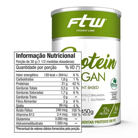 Imagem de Protein Vegan 450 G - Fitoway (Cacau) Cacau 450 G