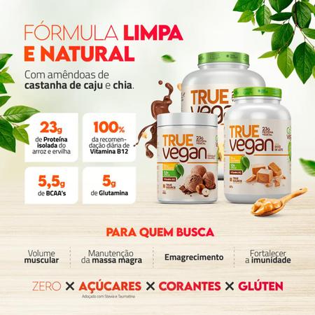 Imagem de Proteína Vegana True Vegan Chocolate com Avelã 34g