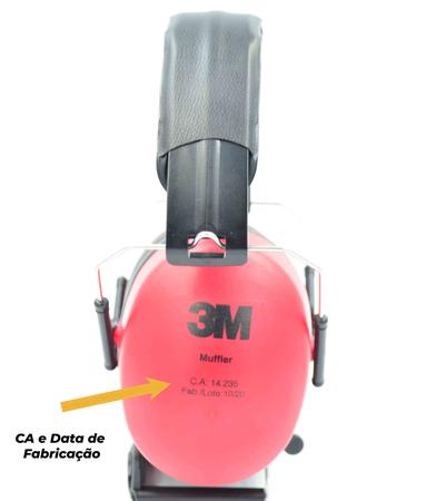 Protetor Abafador De Ruídos Tipo Concha 3m Pomp Muffler-21db Imagem de Protetor Abafador De Ruídos Tipo Concha 3m Pomp Muffler-21db