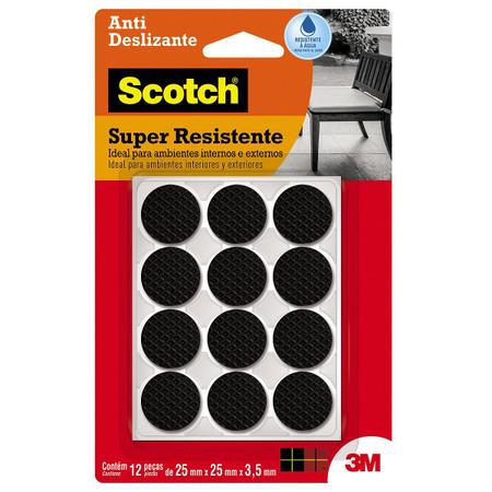 Imagem de Protetor Antideslizante 3M Scotch Redondo Preto Médio