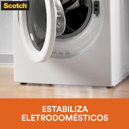 Imagem de Protetor Antideslizante Scotch Quadrado Preto Extra Grande 4 Unidades - HB004262802 - 3M