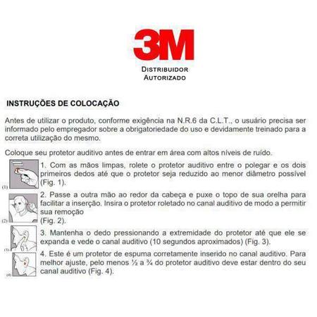Imagem de Protetor Auricular 3M 1110 3M Brasil 30 Pares Cor Alaranjado