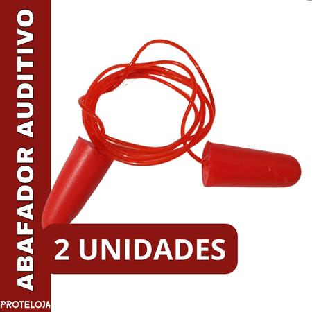 Imagem de  Protetor Auricular Espuma Com Cordão Abafador - 2 Pares