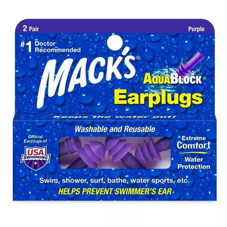 Imagem de Protetor Auricular Mack's Aquablock Tampão de Ouvidos para Natação 