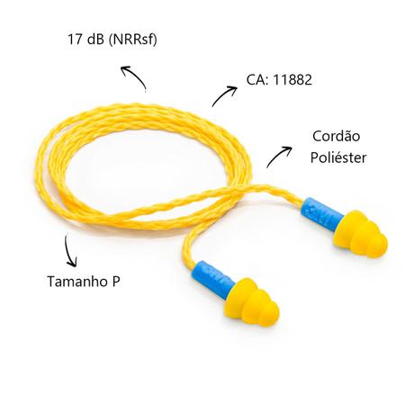 Imagem de protetor auricular profissional 3m millenium 17dB tamanho P