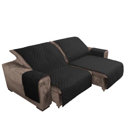 Imagem de Protetor capa de para sofá king reclinável 1,80m x 2,40m com porta objetos modelo elegance