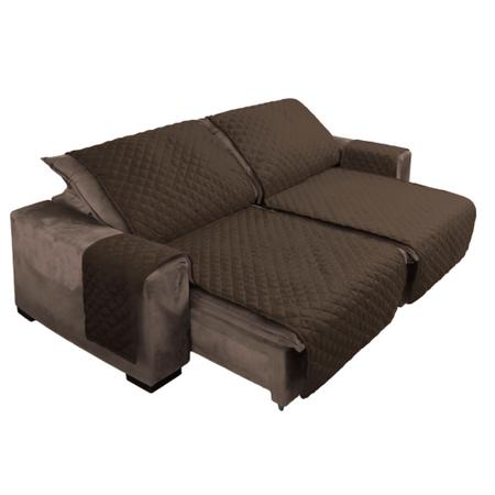 Imagem de Protetor capa de para sofá king reclinável 2,20m x 2,40m com porta objetos modelo elegance