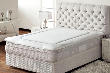 Imagem de Protetor colchão pillow top super macio e confortavel cama solteiro 1,90 x 90 x 30 de altura trisoft