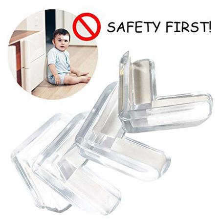 Imagem de Protetor De Canto De Mesa Silicone Proteção Bebê Criança Quina Segurança Adesivo Alto E Baixo Vidro