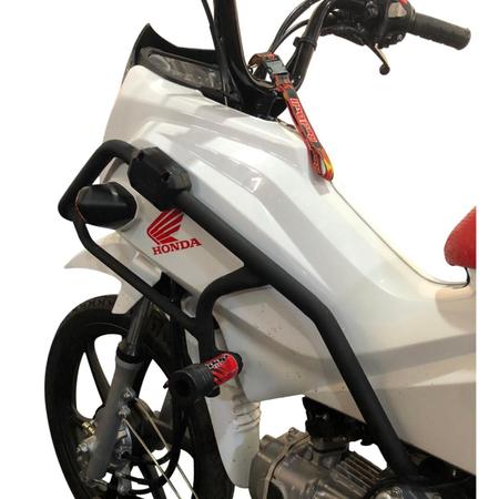 Protetor Motor Carenagem Wheeling Grau Honda pop 110 110i preto - Escorrega  o Preço