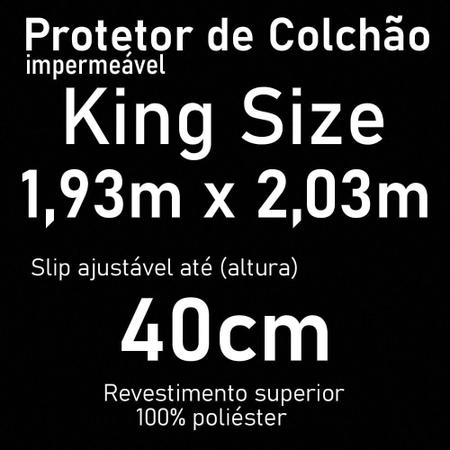 Imagem de Protetor de Colchão Impermeável King Size UltraSonic Kacyumara Branco 193x203x40cm