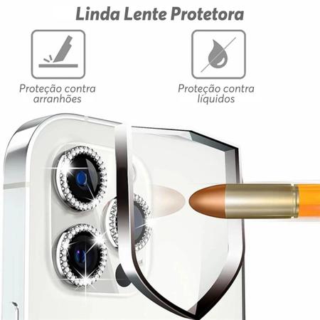 Imagem de Protetor de Lentes para Câmeras Compatível com iPhone 15 Normal 15 Plus 15 Pro e 15 Pro Max