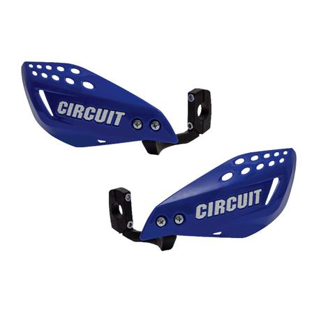 Imagem de Protetor de Mão Circuit - Vector - Haste de Nylon - Azul e Branco - Modelo Universal P/ Todo Tipo de Moto