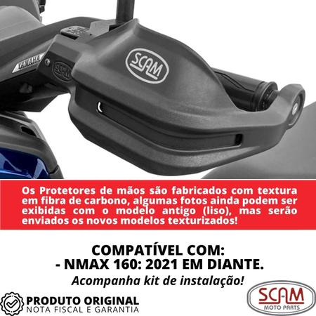 Imagem de Protetor De Mão Punho Scam Moto Yamaha Nmax 160 Scooter Par