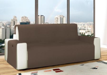 Imagem de Protetor de sofá 3 lugares com bolso p/ controle remoto