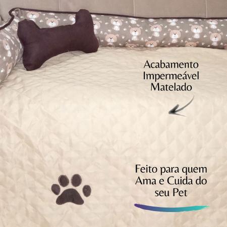 Imagem de Protetor de Sofá Cama Cachorro Gato Pet Impermeável Gigante - Avelã