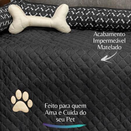 Imagem de Protetor de Sofá Cama Cachorro Gato Pet Impermeável Gigante- Preto