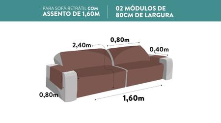 Imagem de Protetor de sofá Retrátil dupla face 1,60 m