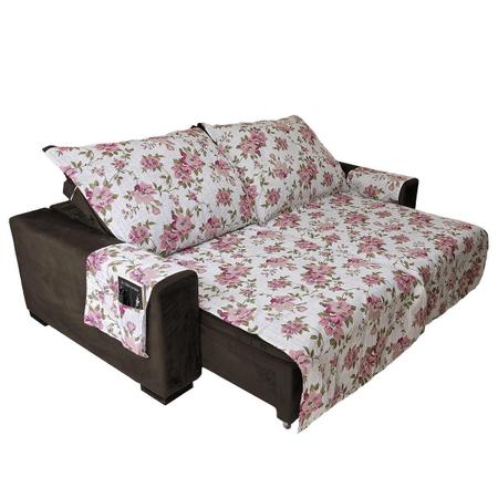 Imagem de Protetor De Sofa Retratil Estampado De Rosas 1,80 X 2,40M