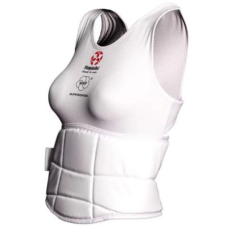 Imagem de Protetor de tórax feminino  "essential"  para karate marca hayashi - wkf homologado