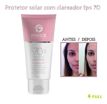 Imagem de Protetor Facial Anasol Fps 70 Com Clareador Toque Seco