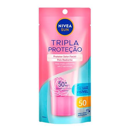 Imagem de Protetor Facial Nivea Sun Triple Protect Pele Radiante  FPS50 - 40ml