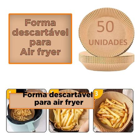 Protetor Forro Fritadeira Airfryer C/50 Papéis 20CM Quadrado - Protetor de  Papel para Air Fryer - Forro de Fritadeira Elétrica - Magazine Luiza