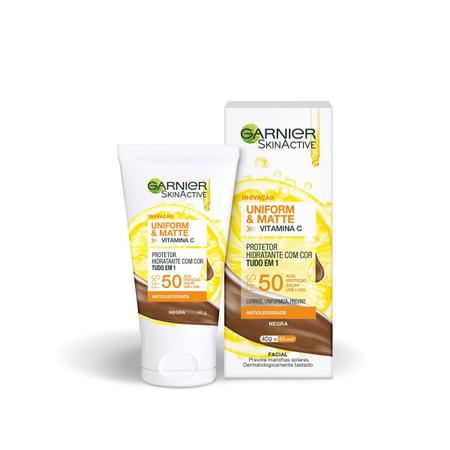 Imagem de Protetor Hidratante Garnier Uniform&Matte Cor Negra - 40g