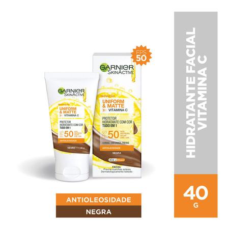 Imagem de Protetor Hidratante Garnier Uniform&Matte Cor Negra - 40g