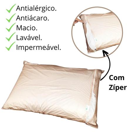 Imagem de Protetor Impermeável De Travesseiro Pvc Siliconado Com Ziper