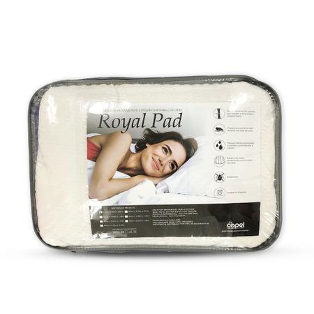 Imagem de Protetor Impermeável e Pillow Top Para Colchão - Capa Protetora CASAL PADRÃO Royal Pad c/ Saia - 138x188