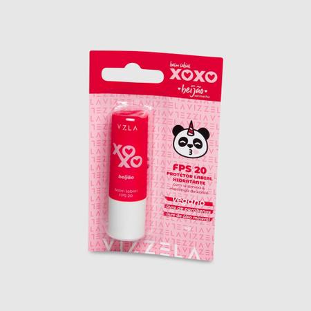 Imagem de Protetor Labial Hidratante Lip Balm XOXO Vizzela Vegano FPS20 4g - Com Manteiga de Karité e Vitamina E