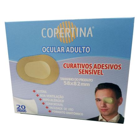 Imagem de Protetor Ocular Adulto Estéril Bege 58 x 82 mm (COPERTINA) - Caixa com 20 Unidades