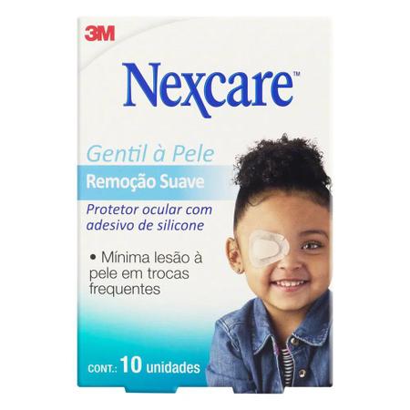 Imagem de Protetor Ocular Nexcare Infantil Gentil à Pele Remoção Suave 50mm x 60mm 10 Unidades