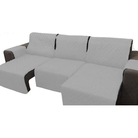 Imagem de Protetor para sofa 3,20 3modulos (largura total com os braços)forrado e com fixador no encosto,3 assentos que abre e fec