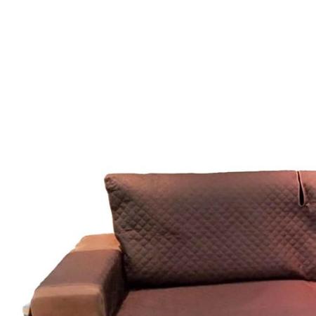 Imagem de Protetor Para Sofá De 2 Módulos Impermeável Ultrassônico Retrátil Com Assento De 1,40M - Tabaco