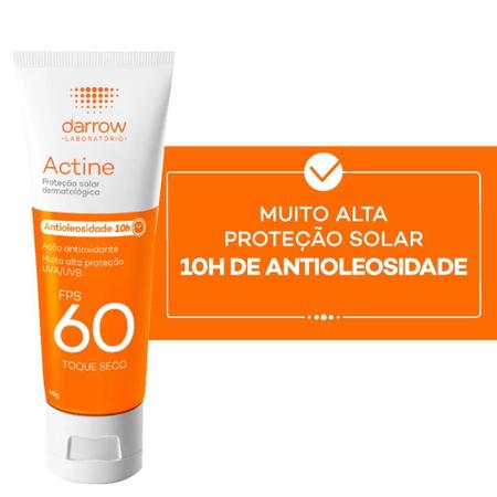 Imagem de Protetor Solar Actine FPS 60 Sem Cor 40g - Darrow