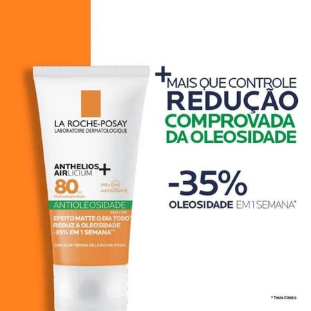 Imagem de Protetor Solar Anthelios Airlicium FPS80 Antioleosidade S/ Cor Oil Free Toque SecoLa Roche Posay 40g